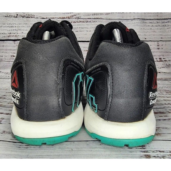 Reebok CF 74 CrossFit Gym Fitness Workout Shoes Black Green Mens 9 Fast Ship - Picture 6 of 12